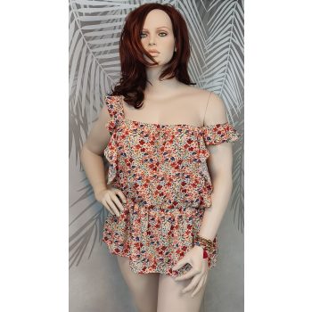 In the style csinos virágos, fodros moletti felső