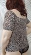 Szexi, vadító leopárdmintás molett felső 