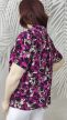 Vibráló és elegáns bíbor-lila virágmintás blúz 
