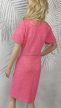 Nőies, elegáns rózsaszín texturált ruha 