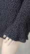 New look stílusos fekete pöttyös vállvillantós molett tunika  