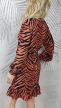 Vadító és nőies tigrismintás ruha 