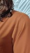 Bodyflirt terrakotta színű hosszított molett ing 