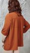 Bodyflirt terrakotta színű hosszított molett ing 