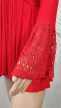 Piros bohém horgolt betétes tunika 