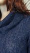 Per Una mélykék kötött moletti pulóver 