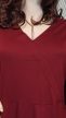 Nőies, elegáns bordó molett ruha 
