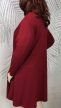 Nőies, elegáns bordó molett ruha 