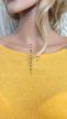 Kényelmes, laza sárga flitteres pulcsi 