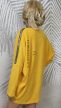Kényelmes, laza sárga flitteres pulcsi 