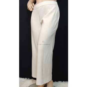 David Emanuel elegáns krémfehér molett nadrág 