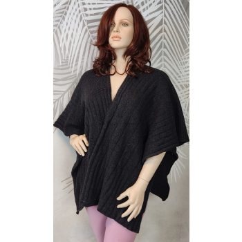 House of Fraser sötétszürke kötött molett poncsó 