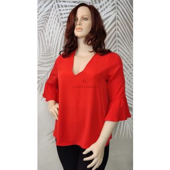 H&M elegáns alkalmi piros molett felső 