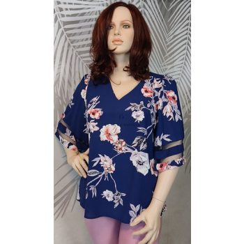 Nőies virágmintás plus size blúz 