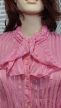 La Menare rózsaszín fodros molett blúz 