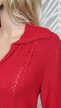 Per Una csinos élénk piros kötött kardigán 