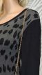 George leopárdmintás szürke-fekete kötött ruha 