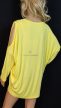 Trendi sárga ejtett vállú molett tunika 