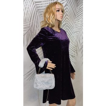 M&S lila bársony alkalmi ruha  