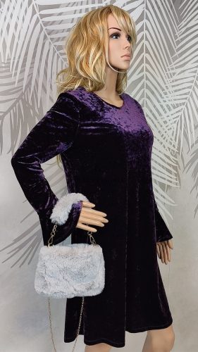 M&S lila bársony alkalmi ruha  