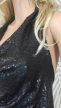  Red Rouge fekete flitteres nyakba akasztós parti ruha 