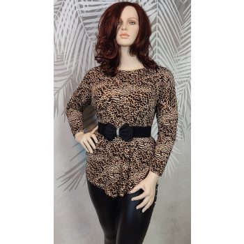 Papaya vadító leopárdmintás nagyméretű tunika 