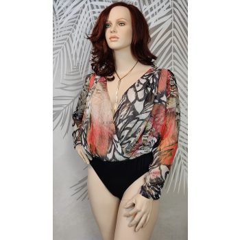 River Island csillogós átlapolt plus size body 