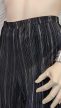 Fekete-ezüst csíkos karcsúsító molett nadrág 