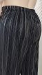 Fekete-ezüst csíkos karcsúsító molett nadrág 