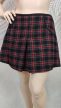 Piros-fekete skót kockás molett szoknya
