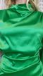 Shein smaragdzöld szatén ruha 