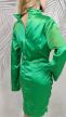 Shein smaragdzöld szatén ruha 