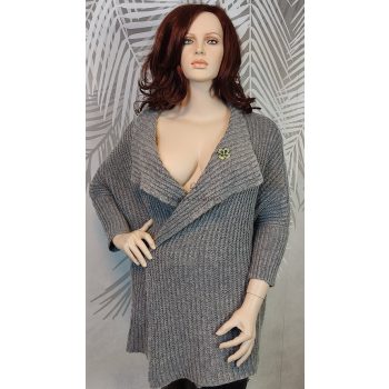Coccinella szürke kötött plus size kardigán 
