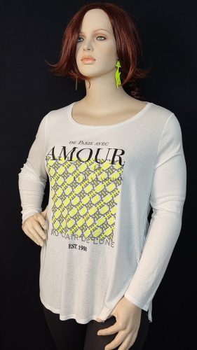 Fehér mintás River Island molett felső 