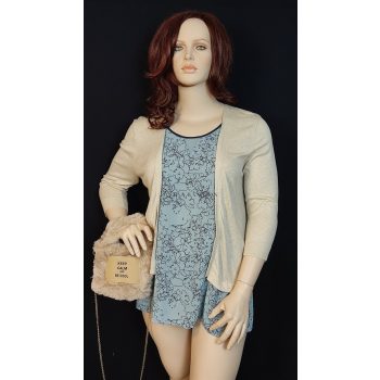 Next csinos világoskék-bézs molett tunika 