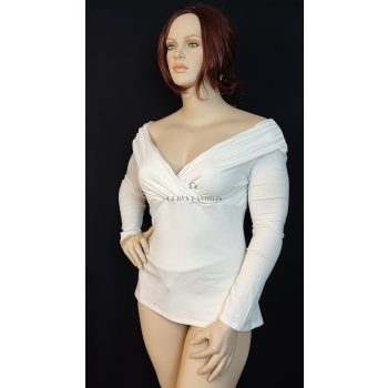 Fehér átlapolt Asos plus size felső 