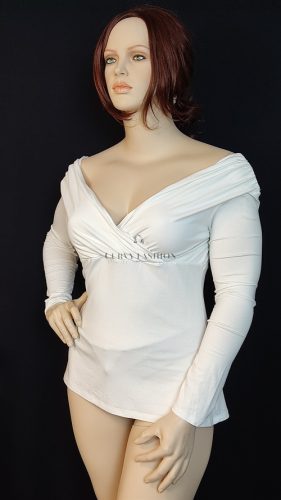 Fehér átlapolt Asos plus size felső 