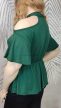 Shein stílusos zöld off-shoulder molett felső 