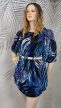 Autonomy dinamikus kék mintás molett tunika 