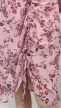 Rózsaszín virágmintás romantikus ruha 