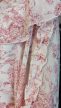 Csodaszép fodros rózsaszín mintás vintage ruha  