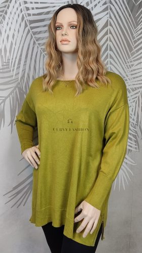 Olívazöld Monsoon molett pulóver 