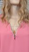 Pink cipzáras női plus size blúz  