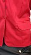 Nőies piros béleletlen blézer 