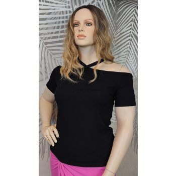 Nőies fekete Top Secret top 