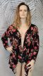 Molett virágmintás kardigán  