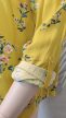 Sárga virágmintás F&F molett ingblúz 