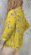 Sárga virágmintás F&F molett ingblúz 