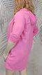 Zsebes, hosszított fazonú pink kardigán molett méretben 