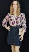 Plus size virágmintás könnyed blúz 